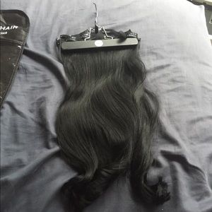 Human Hair Black 24 inch Clip In Extensions